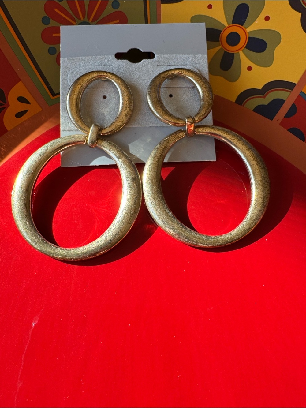✨BUNDLE 5 FOR $20✨Gold Double Hoop Statement Earrings - Women's Fashion Jewelry